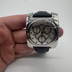 New Invicta 2139 Mother Of Pearl Lorica Black Leather 40mm